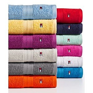 Tommy Hilfiger All American II Cotton Bath Towel $4.99, Hand Towel,$3.99, Washcloth $1.99 at Macys *Free Shipping today, 8/2*