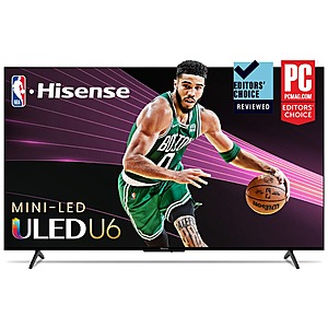 55" Hisense 55U6K U6 Series 4K ULED Mini-LED Smart Google TV $350 + Free Shipping