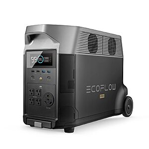 EF ECOFLOW Portable Power Station 3600Wh DELTA Pro, 120V AC Outlets x 5, 3600W, 2.7H Fast Charge, Lifepo4 Power Station, Solar Generator for Home Use, Power Outage, Campi - $2469