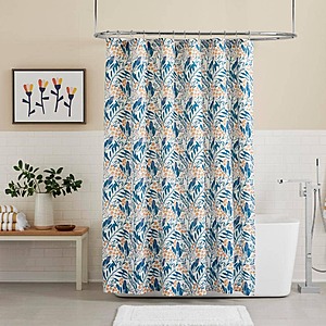 Shower Curtains: 72" StyleWell Blue Multi-Color Floral $6.75 & More + Free S&H