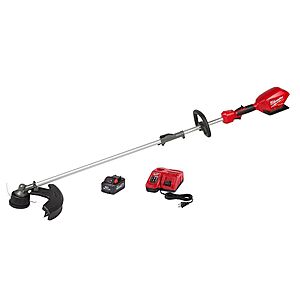 Milwaukee Quik-Lok string trimmer  8 AH kit + pole saw, brush cutter, and hedge trimmer attachments $452