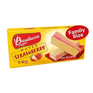Bauducco Wafers - Crispy and Delicate Wafer Cookies Filled With Triple Layer Cream 9oz (Strawberry) - $1.98