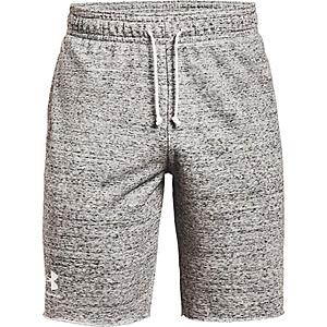 Under Armour Mens Rival Terry Shorts , Onyx White (112)/Onyx White , X-Large $19.97