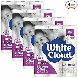 White Cloud Strong & Soft 2 Ply Toilet Paper, 48 Mega Rolls - $32.00 @ Amazon.com