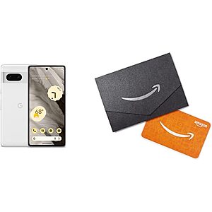 Google Pixel 7 - Unlocked Android 5G Smartphone - 128GB - Snow with $100 Amazon.com Gift Card $499