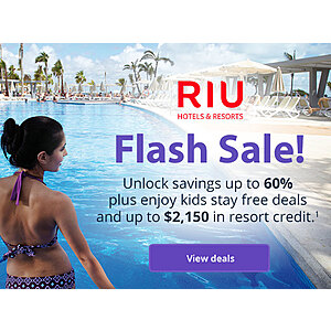 United Vacations & RIU Resorts (All Inclusive) - Save Up To 60%, Kids Stay Free Plus Up To $2150 Resort Credits (Travel By December 23, 2021)