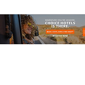 Choice Privileges - Stay Twice & Earn A Free Night Promotion By September 7, 2020  **Must Register**