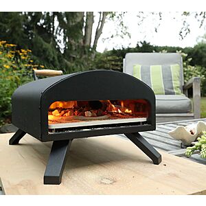Bertello Gas, Charcoal & Wood Fired Outdoor Pizza Oven with Accessories. $270 including free shipping from QVC