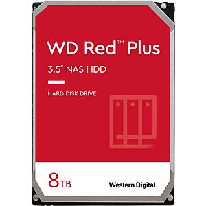 WD Red Plus 8TB Internal SATA NAS Hard Drive for Desktops - $187.99 + FS