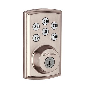 Kwikset 98880-004 SmartCode 888 Smart Lock Touchpad Electronic Deadbolt Door Lock with Z-Wave Plus Featuring SmartKey Security in Satin Nickel($77.40)