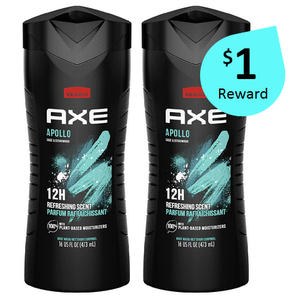 2-Count 16-Oz AXE Body Wash (various scents) + $1 Walgreens Rewards $1.50 & More + Free Store Pickup