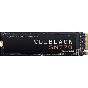 WD BLACK SN770 PCIe Gen4 NVMe M.2 Internal Solid State Drive: 1TB $68, 2TB $135 + Free Shipping