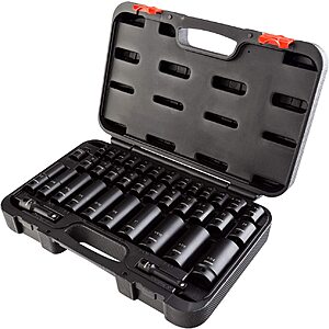 38-Piece Arcan Professional Tools 3/8" & 1/2" Drive Impact Socket Set $28.15 + Free Shipping