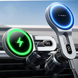 Prime Members: Lisen 15W Wireless MagSafe Phone Car Vent Mount Charger $14 + Free Shipping