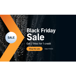 Audible Black Friday sale, 2 titles for 1 credit (select titles) $1