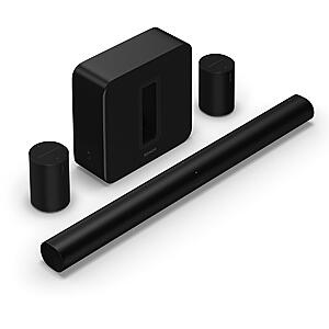 Sonos Premium Immersive Soundbar Set with Arc, Wireless Sub, & 2x Era (Black or White) $1599 + Free Shipping