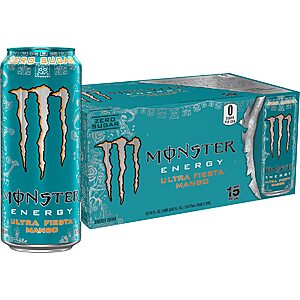 Select Accounts: 15-Count 16-Oz Monster Sugar Free Energy Drink (various flavors) from $14.25 w/ Subscribe & Save