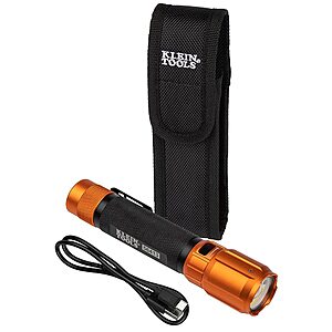 Klein Tools 56413 Rechargeable 2-Color LED Flashlight, Holster, 1000 Lumens, $34.97 @ AMZ