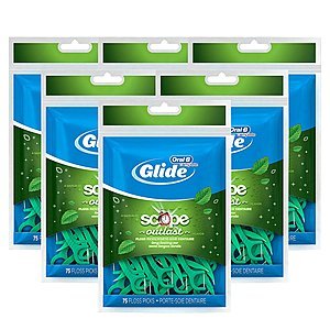 Oral-B Complete Glide Dental Floss Picks Plus Scope Outlast Pack of 6 $11.94 @amazon