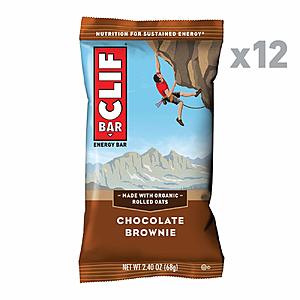 12-Pack of 2.4oz Clif Energy Bars (Chocolate Brownie) $6.95 & More w/ S&S + Free S/H