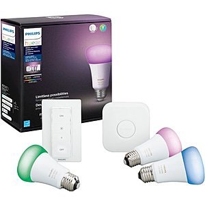 Philips - Hue Color 3pk Starter Kit with Lightswitch - Multicolor YMMV AC