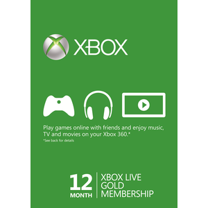 12-Month Xbox Live Gold Membership (Digital Download) $39.99
