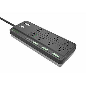 APC Smart Plug Surge Protector Power Strip: 6 Outlets Total (3 Alexa WiFi Smart Plugs) $28.99 + Free Shipping