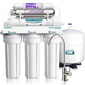 APEC Water Essence Alkaline Mineral PH Plus And UV Ultra-Violet Sterilizer Reverse Osmosis Drinking Water System - ROES-PHUV75  $251.25 AC