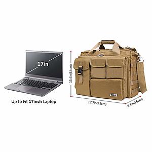 17" Men's Military Laptop Messenger Bag Multifunction Tactical Briefcase Computer Shoulder Handbags $31.19 + F/S