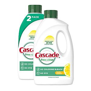 Cascade Free & Clear Gel Dishwasher Detergent Liquid Gel 2x60oz $8.9 amazon s&s - $8.9