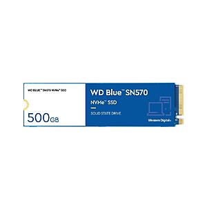 500GB WD Blue SN570 PCIe NVMe M.2 2280 Internal Solid State Drive $38.99 + Free Shipping