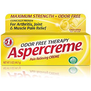 5oz. Aspercreme Maximum Strength Pain Relief Crème $5.20 & More w/ Subscribe & Save