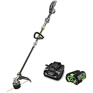 EGO Kit Power+ ST1623T 16-Inch 56-Volt Lithium-Ion Cordless POWERLOAD with LINE IQ Telescopic Carbon Fiber Straight Shaft String Trimmer, 4.0Ah Battery and Charger Includ - $269.10