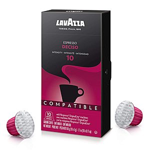 Amazon warehouse: Lavazza Nespresso Compatible Capsules, Deciso Espresso Dark Roast Coffee (Pack of 60) for $12.5 + tax $12.49
