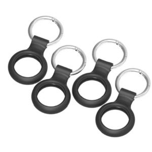 4-Count onn. Protective Silicone Apple AirTag Holder w/ Carabiner-Style Ring (Black) $1 + Free Store Pick Up at Walmart