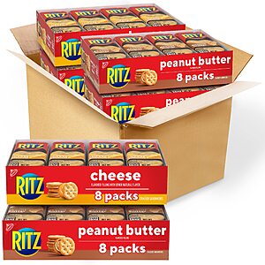 32-Pack RITZ Sandwich Crackers Variety Pack (Cheese & Peanut Butter) $12.74 w/ S&S + Free Shipping w/ Prime or on $35+