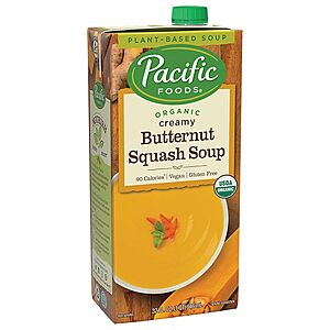 32-Oz Pacific Foods Organic Soup (Red Pepper & Tomato or Butternut Squash) $2.60 w/ Subscribe & Save