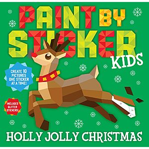 Paint by Sticker Kids' Holly Jolly Christmas Activity Book $5.50 + Free Shipping w/ Prime or on $35+