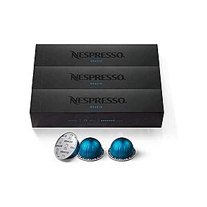 60-Count Nespresso Vertuo Capsules (Bianca Forte, Odacio, Solelio) $55 ($0.92 each) + Free Shipping w/ Prime