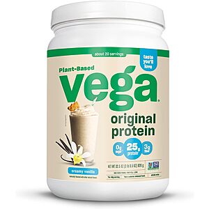 32.5-Oz Vega Original Protein Powder (Chocolate or Vanilla) $17.54 w/ S&S + Free Shipping w/ Prime or on $35+