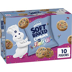 10-Pack Pillsbury Mini Soft Baked Cookies (Funfetti) $3.66 or (Chocolate Chip) $3.97 w/ S&S + Free Shipping w/ Prime or on $35+