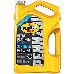 Pennzoil Ultra Platinum: Prime Members: Pennzoil Ultra Platinum 5 quart 5W-30 Full Synthetic Motor Oil - $12.47 AC & AR @Amazon.com