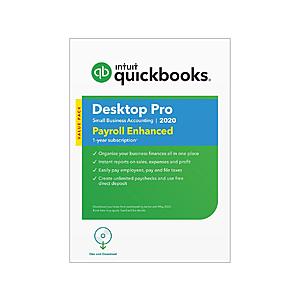 QuickBooks Desktop Pro 2020 with Enhanced Payroll $200
