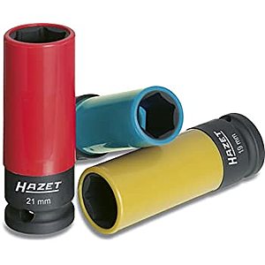 Hazet 903SPC/3 - 17, 19, 21mm x 1/2" Lug Nut Impact Socket ($31.60 + $16.02 shipping from Amazon in UK)with Plastic Sleeve Set $47.6