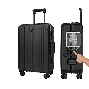 WEEGO 20" Smart Luggage Carry-On Suitcase w/ Fingerprint Lock & USB Charging $98 + Free Shipping