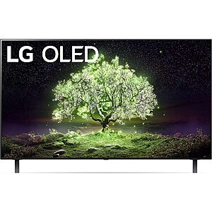 LG OLED A1 Series 48” Alexa Built-in 4k Smart TV, 60Hz Refresh Rate, AI-Powered 4K, Dolby Vision IQ and Dolby Atmos, WiSA Ready, Gaming Mode (OLED48A1PUA, 2021) - $677