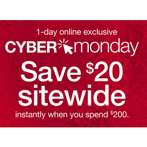 BJs Members Save $20 instantly when you spend $200 on BJS.com sitewide ​Valid 11/27 only