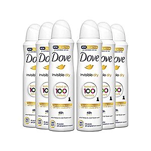 12-Count 150ml Dove Women's Invisible Dry Anti-Perspirant Deodorant (White Freesia & Violet Flower Scent) $25 ($2.08 each) + Free S&H w/ Prime