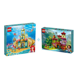 LEGO 498-Pc Disney Ariel’s Underwater Palace (43207) + 587-Pc Encanto Madrigal House (43202) + 279-Pc Fun Creativity 12-in-1 (40593) + 67-Pc Emma's Magical Box (30414) $119.98 + FS