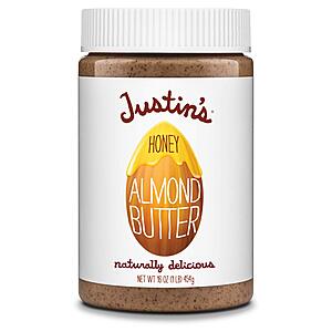 16-Oz Justin's No Stir Honey Almond Butter $4.98 w/ S&S + Free Shipping w/ Prime or on $35+